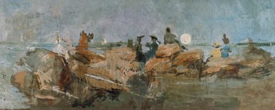 Dusk on the Breakwater III by Ignacio Pinazo Camarlench